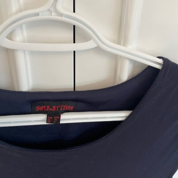 Navy Jersey Dress - Picture 2 of 2